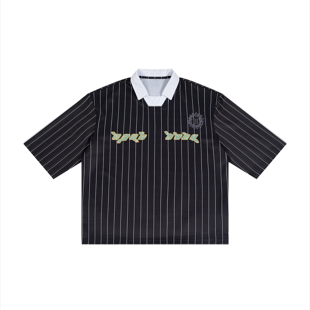 John 7:38 - Pinstripe Collared Soccer Jersey