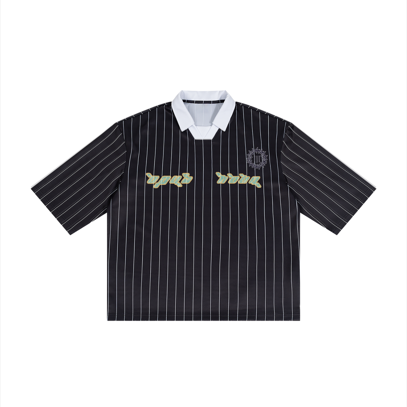 John 7:38 - Pinstripe Collared Soccer Jersey