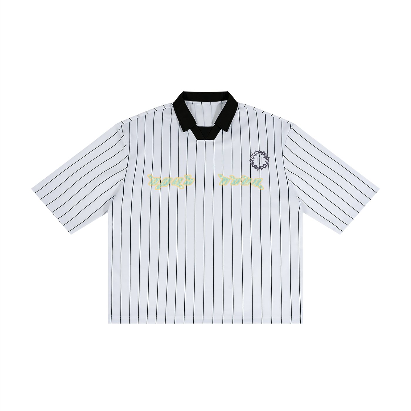 John 7:38 - Pinstripe Collared Soccer Jersey