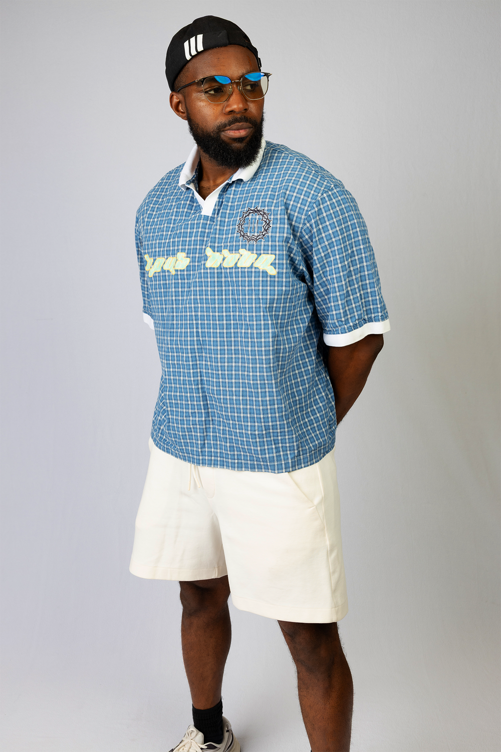 John 7:38 - Plaid Color Block Polo Shirt