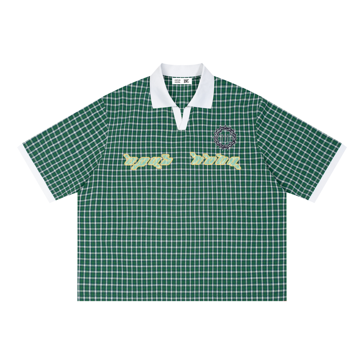 John 7:38 - Plaid Color Block Polo Shirt