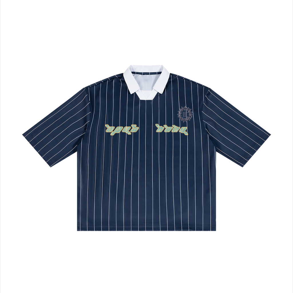 John 7:38 - Pinstripe Collared Soccer Jersey