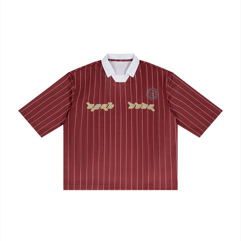 John 7:38 - Pinstripe Collared Soccer Jersey