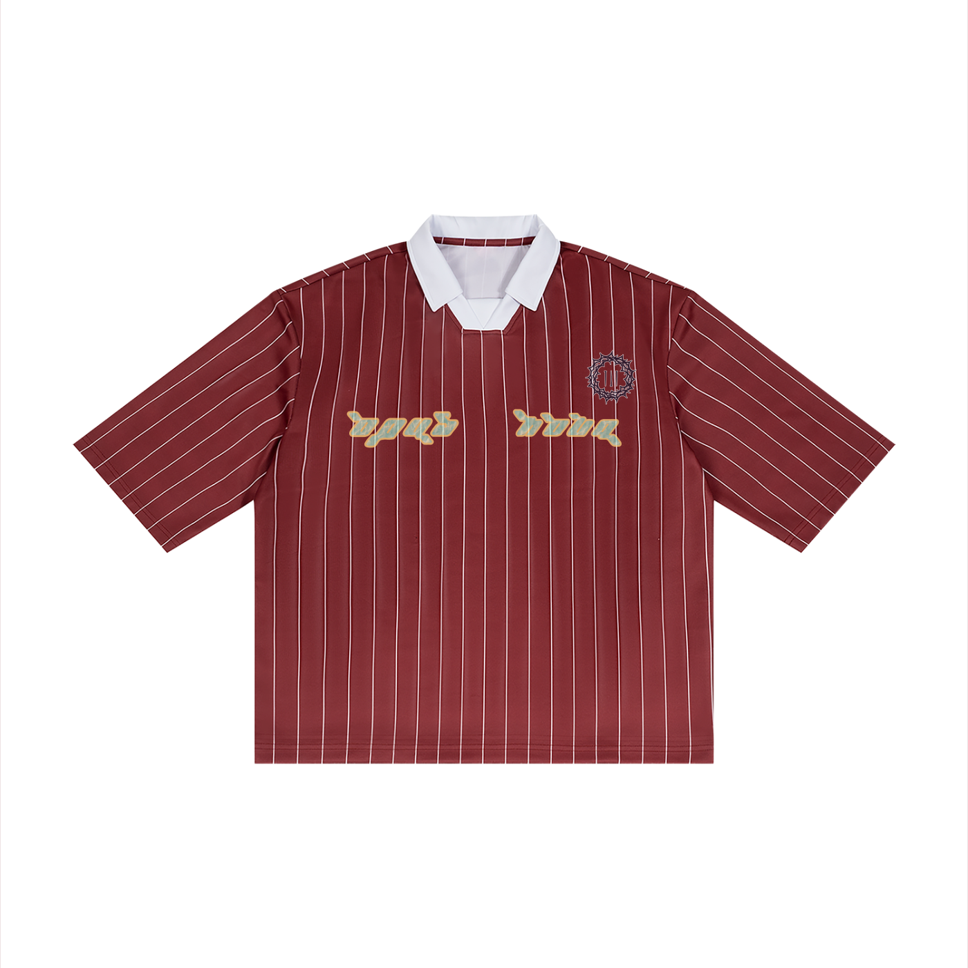 John 7:38 - Pinstripe Collared Soccer Jersey