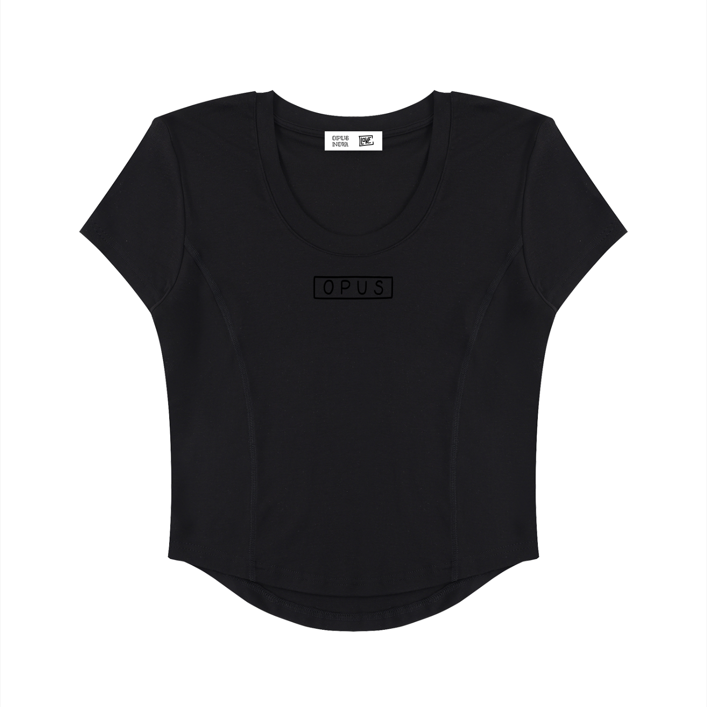 Box OPUS - Women's Paneled Crop T-Shirt