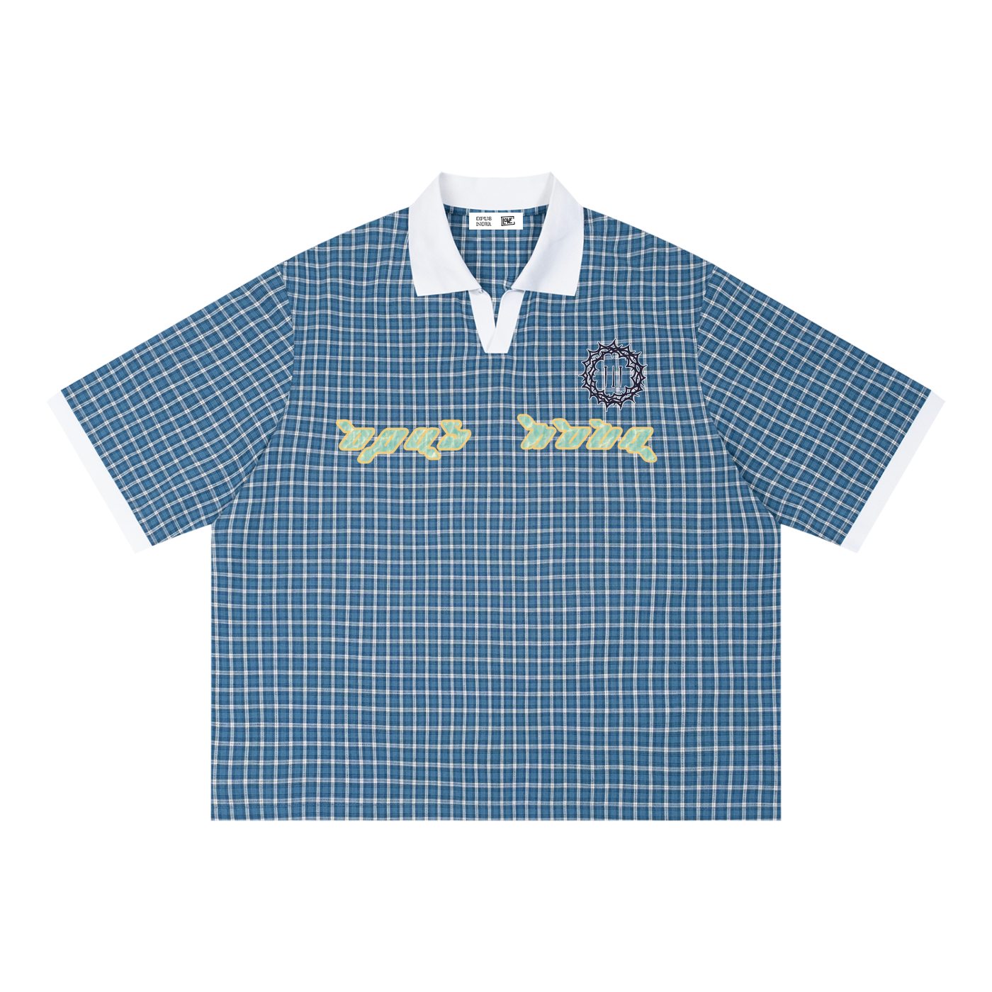 John 7:38 - Plaid Color Block Polo Shirt
