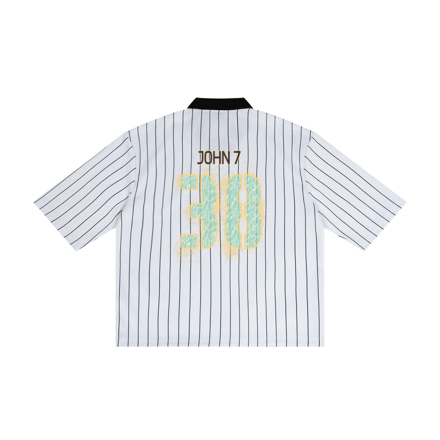John 7:38 - Pinstripe Collared Soccer Jersey